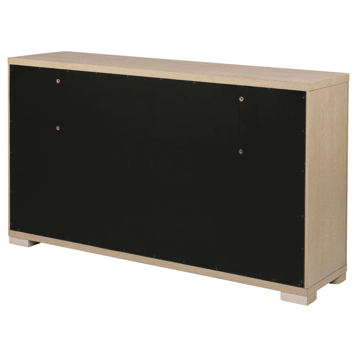 Ladera 6-drawer Bedroom Dresser and Mirror Light Elm