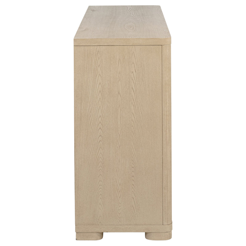 Cómoda de dormitorio de 6 cajones Ladera color olmo claro