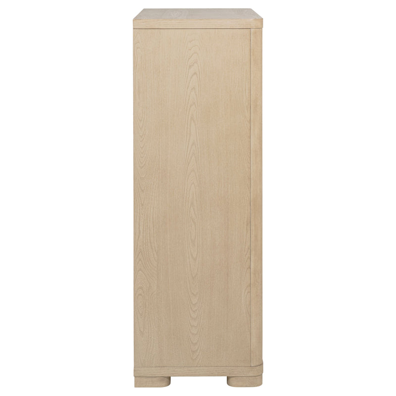 Cómoda de dormitorio Ladera con 5 cajones, Olmo claro