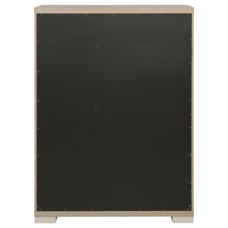 Cómoda de dormitorio Ladera con 5 cajones, Olmo claro