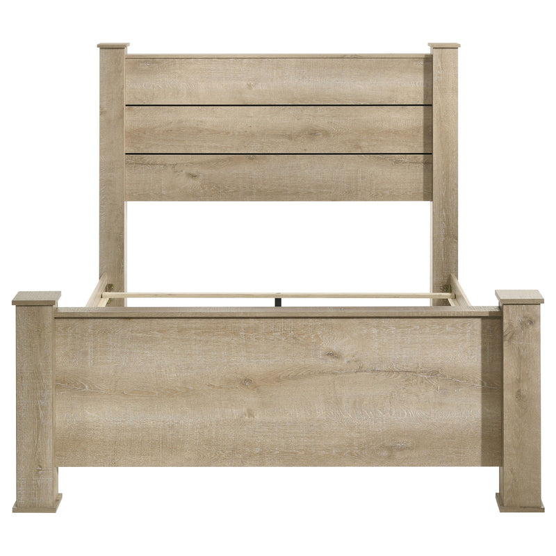 Cama con paneles Oakglen de 55 pulgadas, roble desgastado