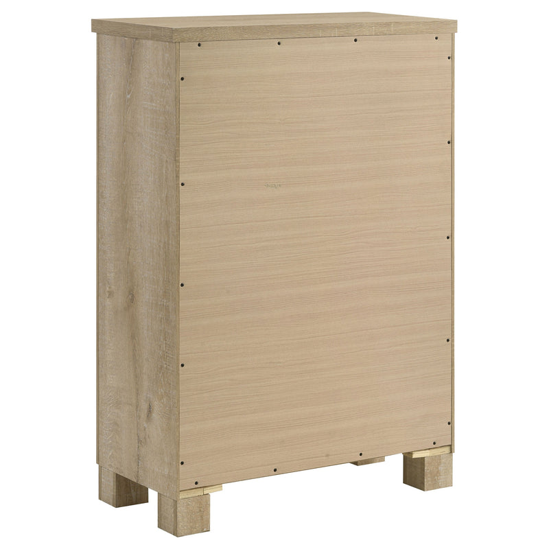 Cómoda de dormitorio de 5 cajones Oakglen Roble envejecido