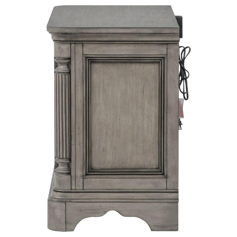 Cresswell 3-drawer Nightstand Bedside Table Weathered Taupe