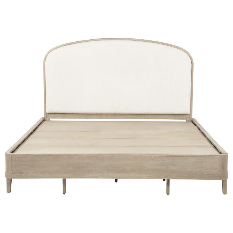 Lucaire Upholstered Panel Bed Sandstone