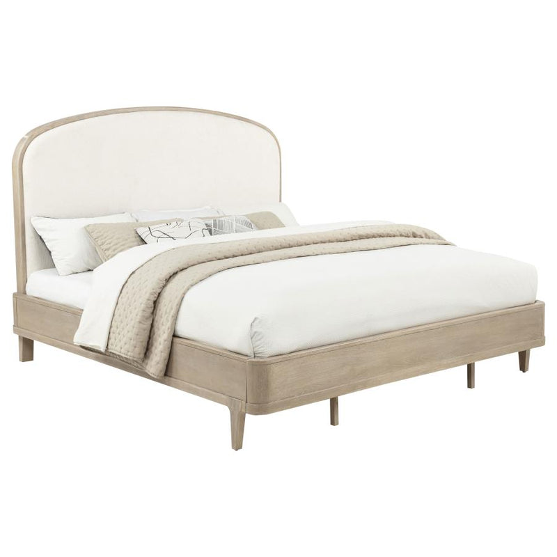 Lucaire Upholstered Panel Bed Sandstone