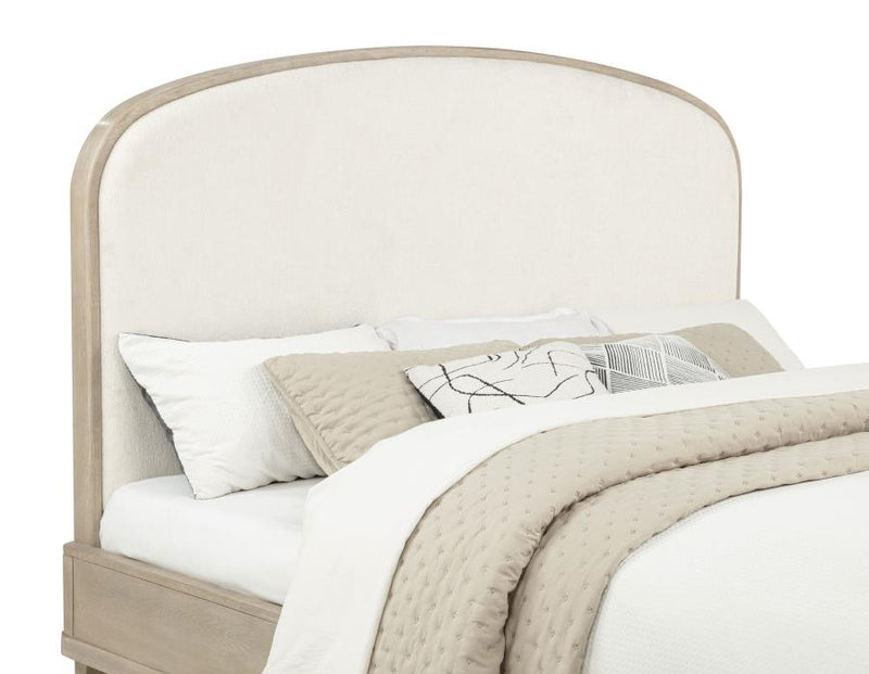 Lucaire Upholstered Panel Bed Sandstone
