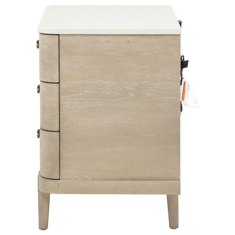 Lucaire 3-drawer Nightstand Bedside Table