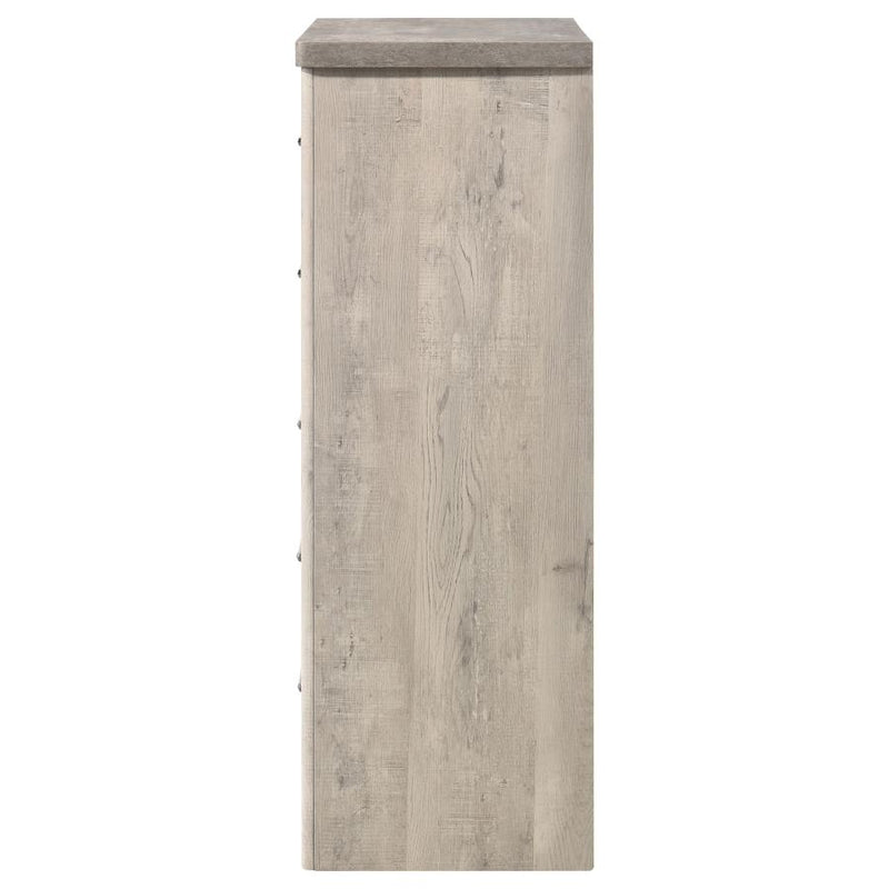 Nevado Farmhouse 5-Drawer Chest Grey and Weathered Taupe