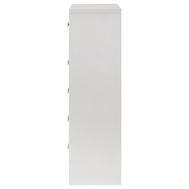 Viana 5-Drawer Chest of Drawers with Chrome Pulls