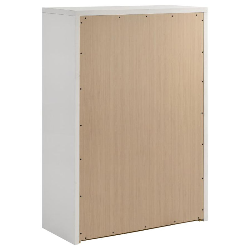 Viana 5-Drawer Chest of Drawers with Chrome Pulls