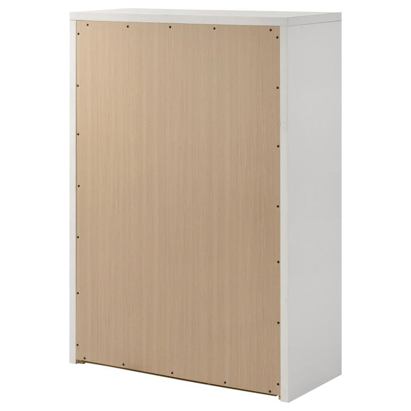 Viana 5-Drawer Chest of Drawers with Chrome Pulls