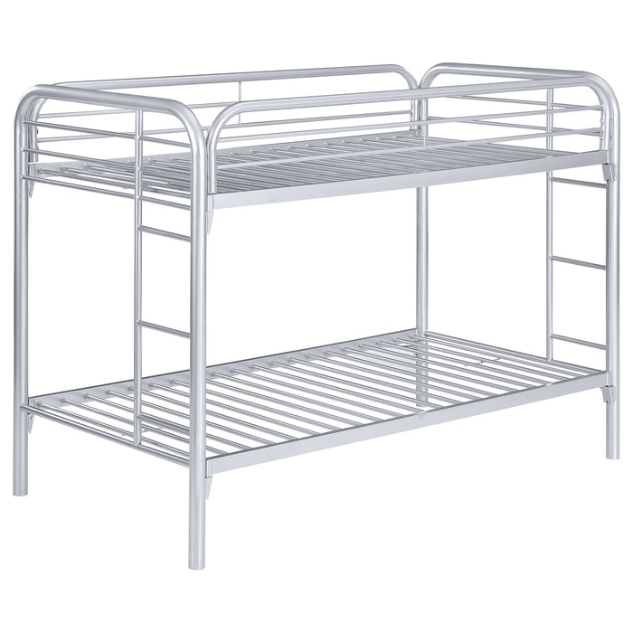 Morgan Twin Over Twin Bunk Bed Silver