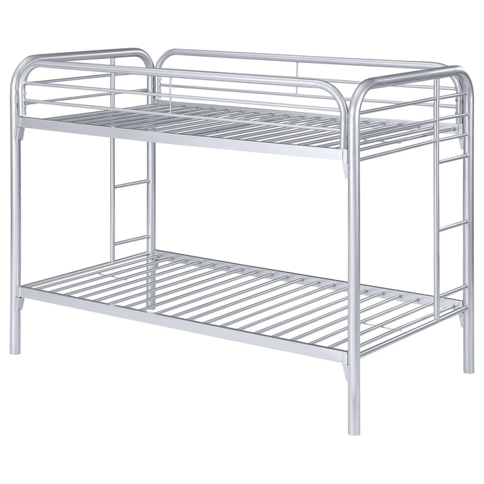 Morgan Twin Over Twin Bunk Bed Silver