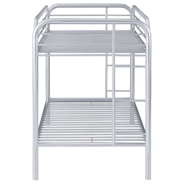 Morgan Twin Over Twin Bunk Bed Silver