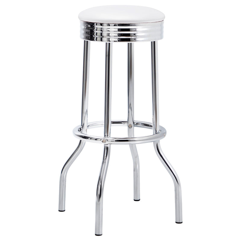 Taburete de bar giratorio de metal tapizado retro (juego de 2)