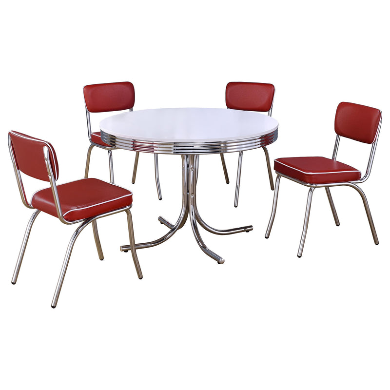 Juego de mesa de comedor redondo retro