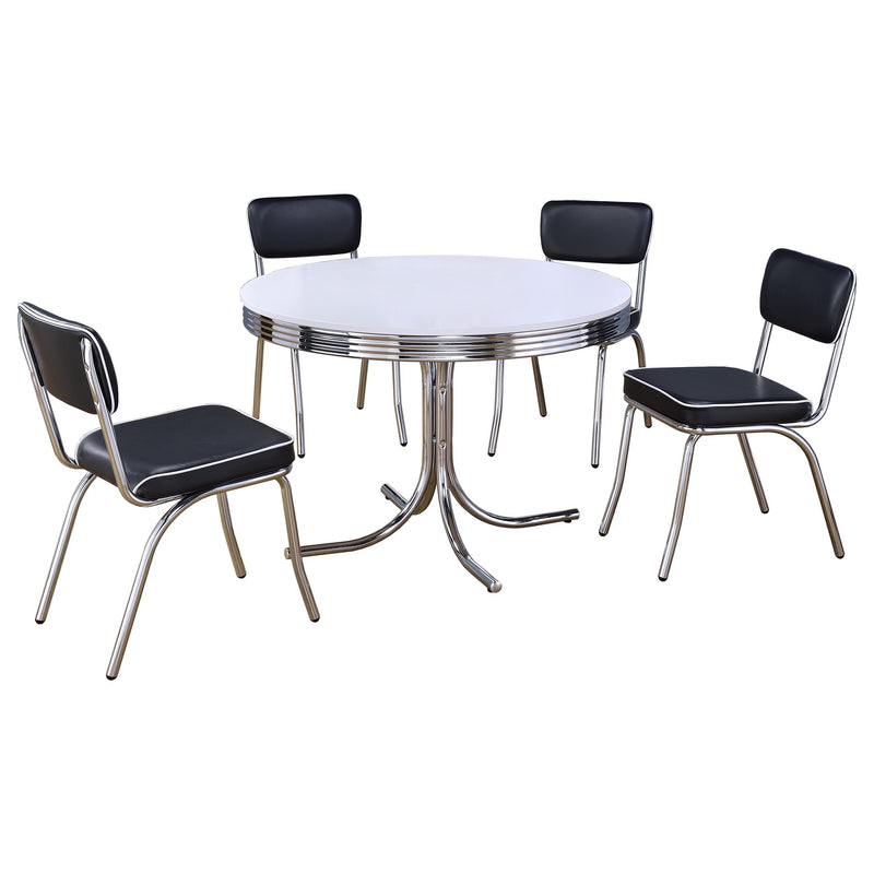 Juego de mesa de comedor redondo retro