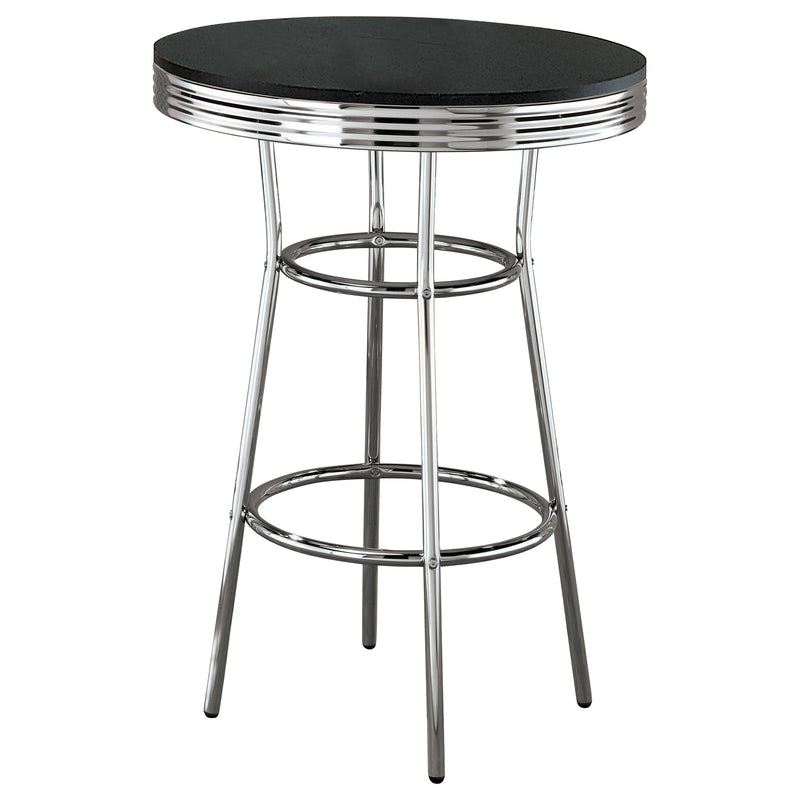 Mesa de bar estilo retro de 30 pulgadas para bistró, altura de pub, años 50