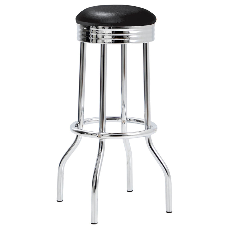 Taburete de bar giratorio de metal tapizado retro (juego de 2)