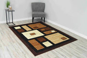 RIMA Rug DESIGN 2432 Brown 5x8 (5'2x7'5")"