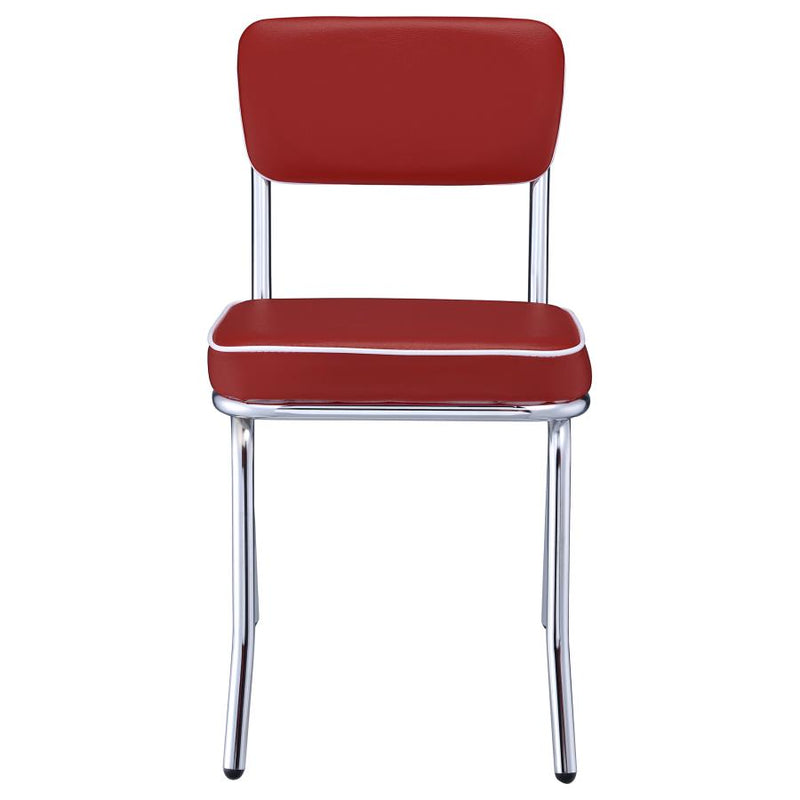 Retro Upholstered Dining Side Chair (Set of 2)