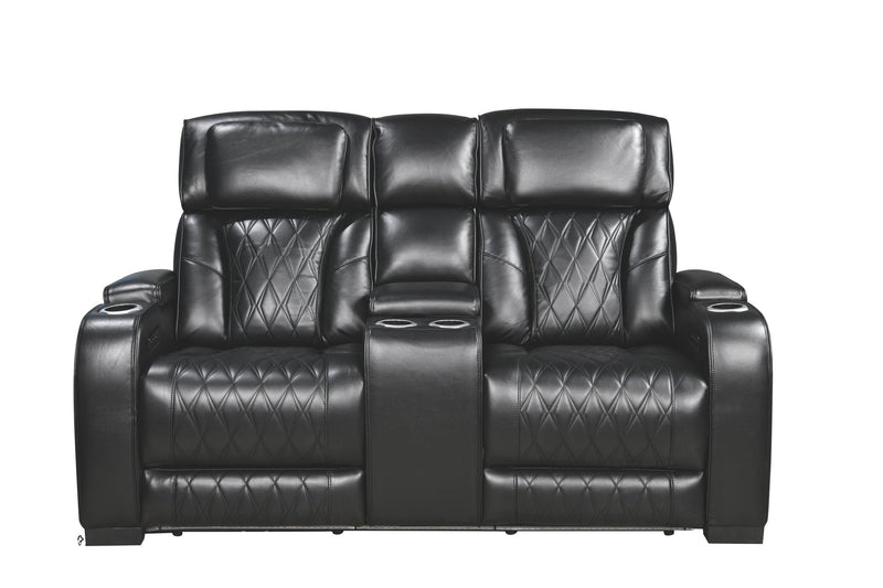 Sofá reclinable eléctrico y sofá de dos plazas reclinable con consola
