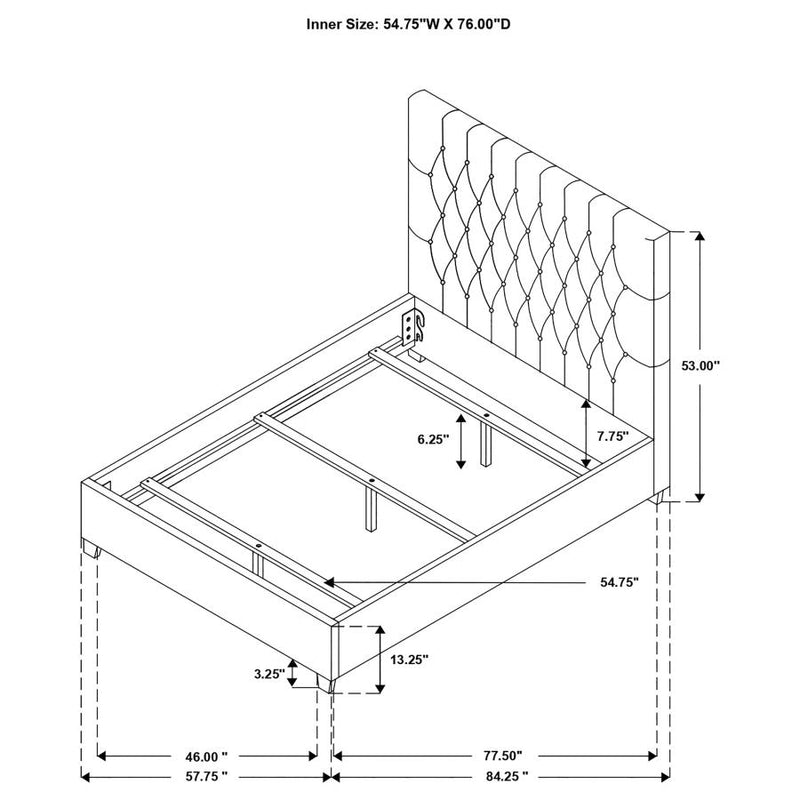 Chloe Upholstered Panel Bed