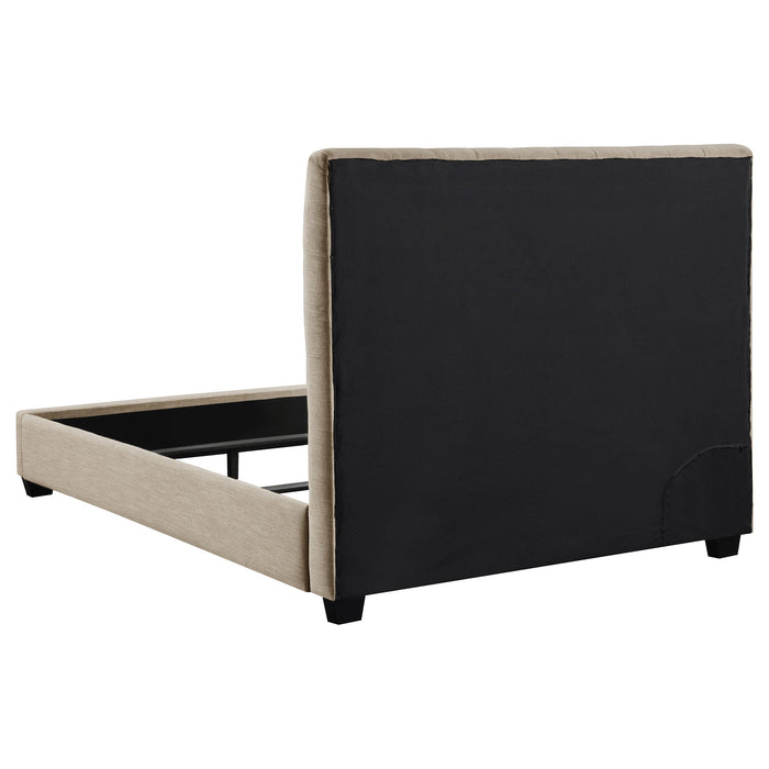 Chloe Upholstered California King Panel Bed Oatmeal