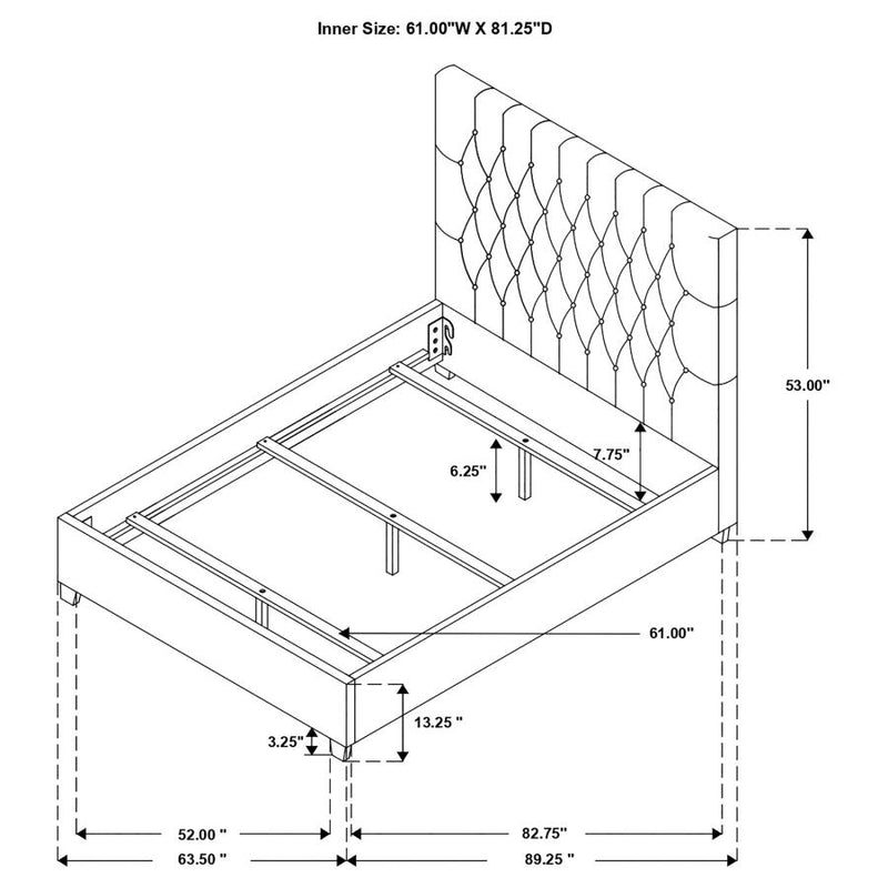 Chloe Upholstered Panel Bed