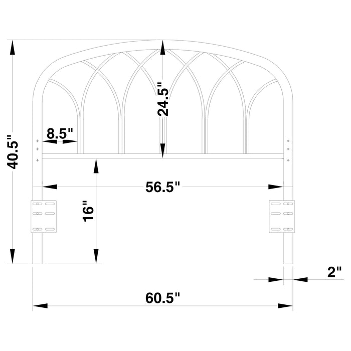 Anderson  / Full Arched Headboard Black