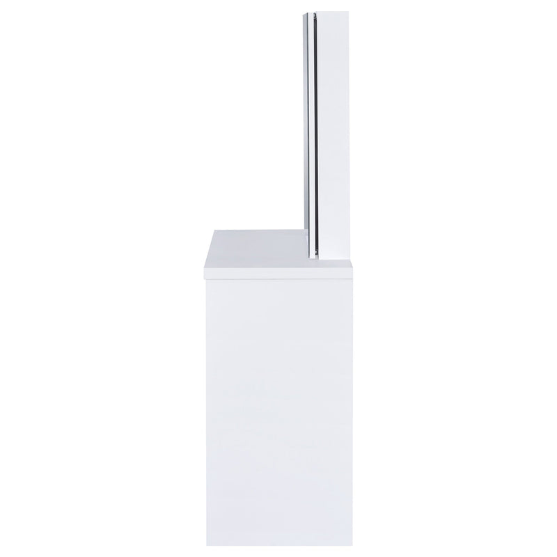 Tocador Harvey con taburete con tapa elevable, blanco