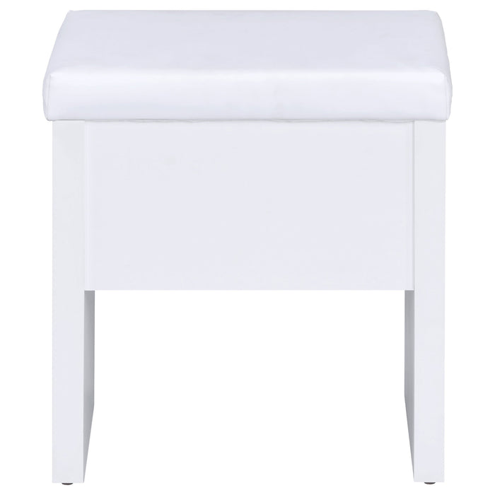 Harvey 2-piece Vanity Set with Lift-Top Stool White