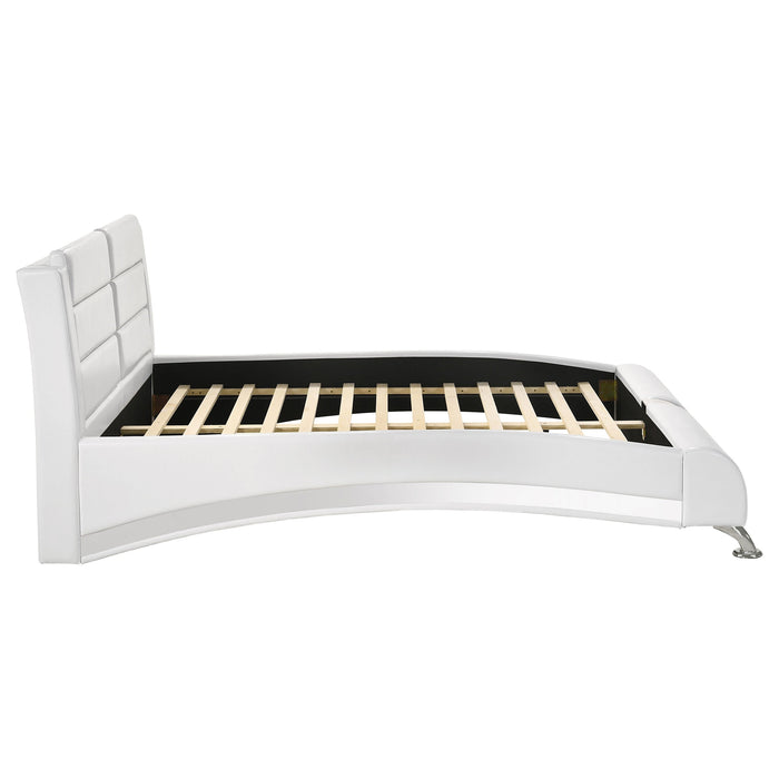 Jeremaine  Upholstered Bed White