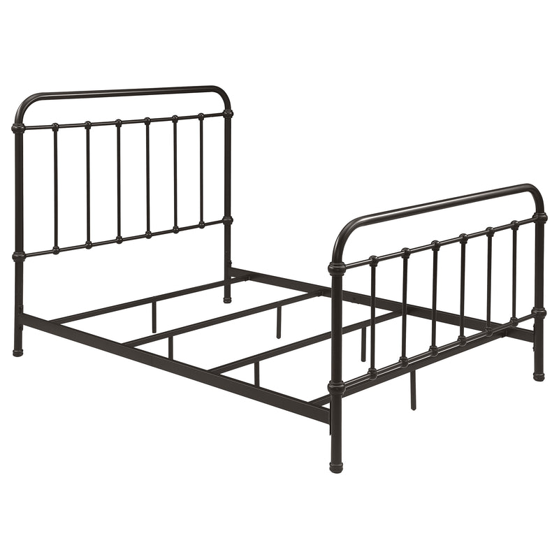 Cama Livingston con marco de metal abierto en bronce oscuro
