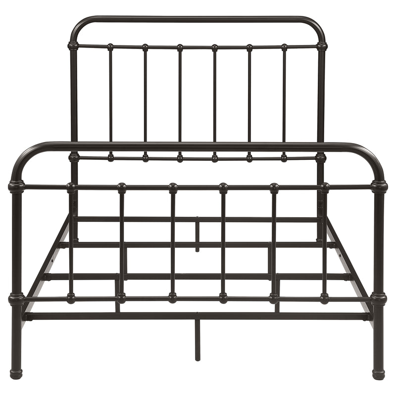 Cama Livingston con marco de metal abierto en bronce oscuro