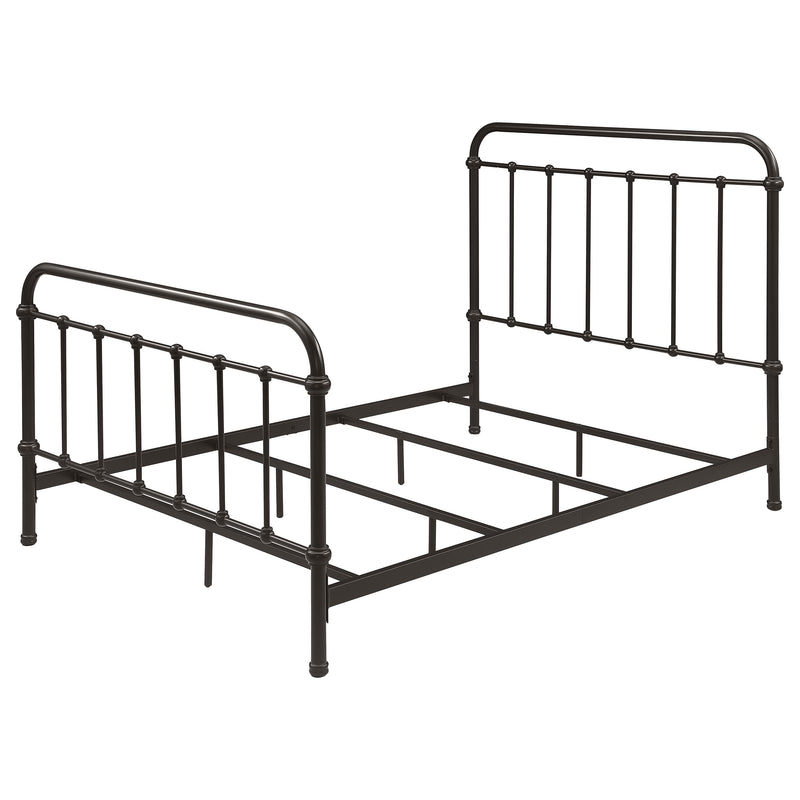 Cama Livingston con marco de metal abierto en bronce oscuro