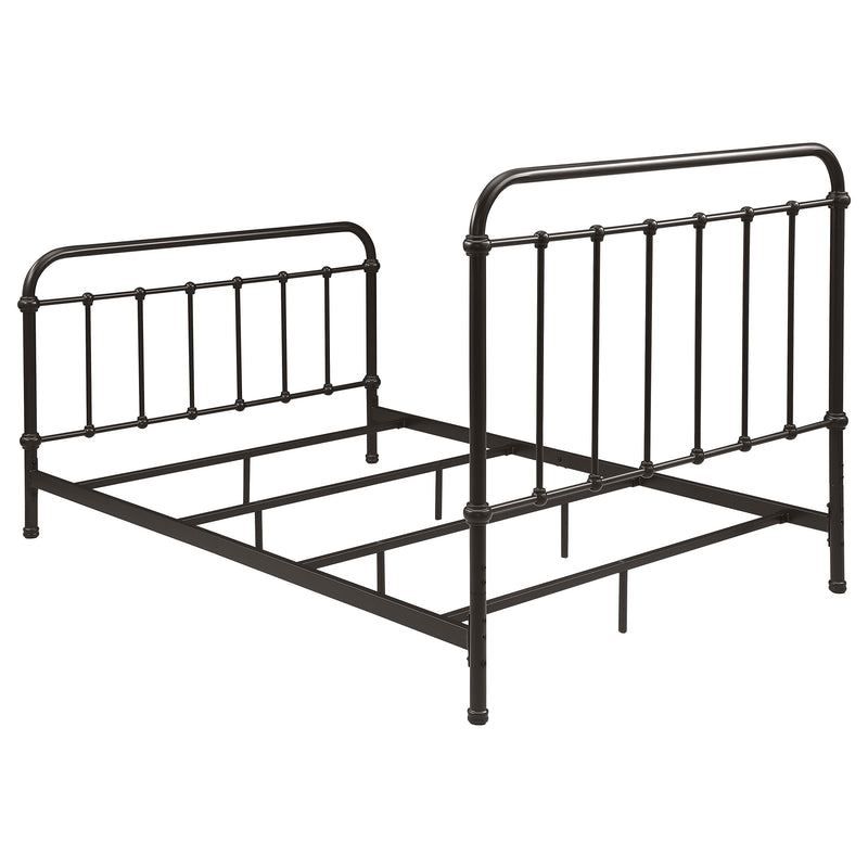 Cama Livingston con marco de metal abierto en bronce oscuro