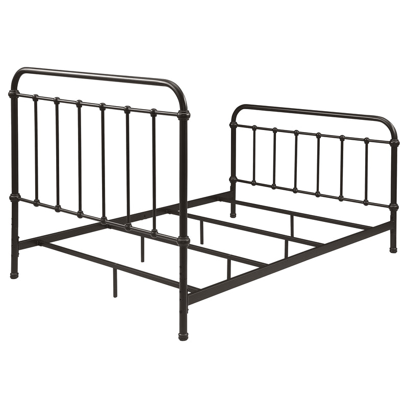 Cama Livingston con marco de metal abierto en bronce oscuro