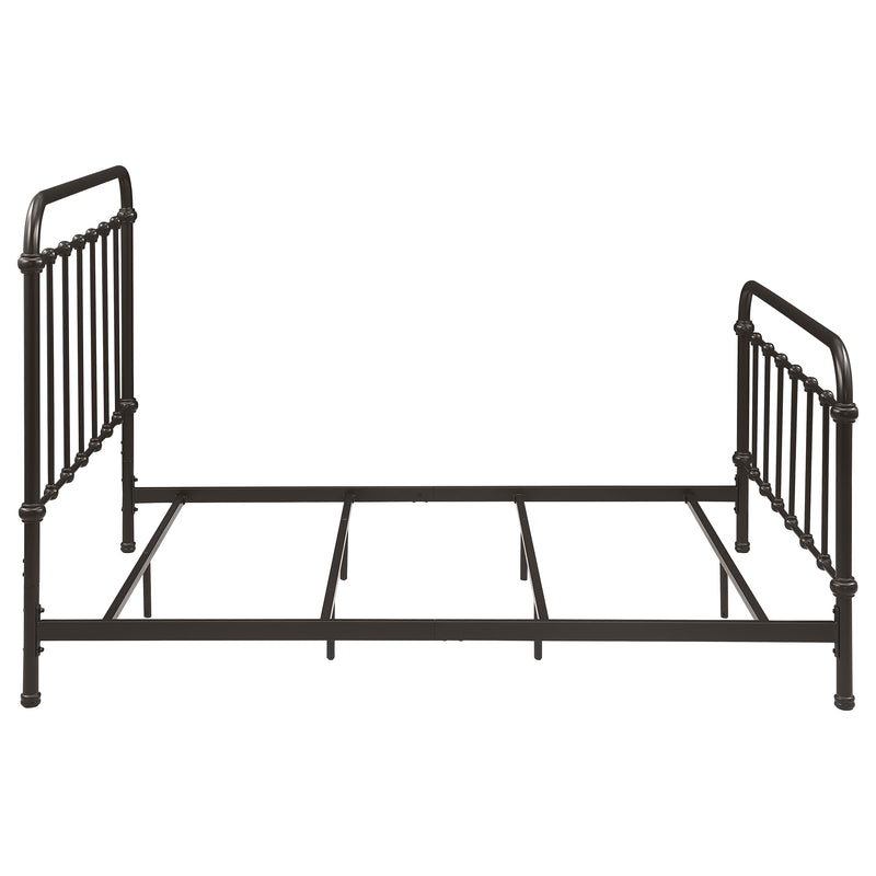 Cama Livingston con marco de metal abierto en bronce oscuro