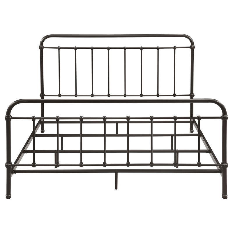 Cama Livingston con marco de metal abierto en bronce oscuro