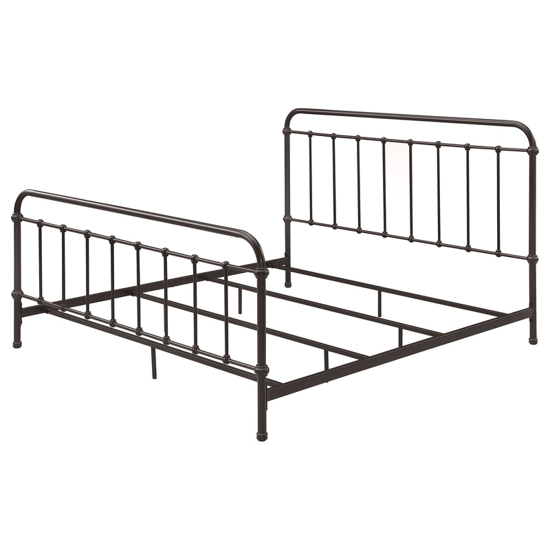 Cama Livingston con marco de metal abierto en bronce oscuro