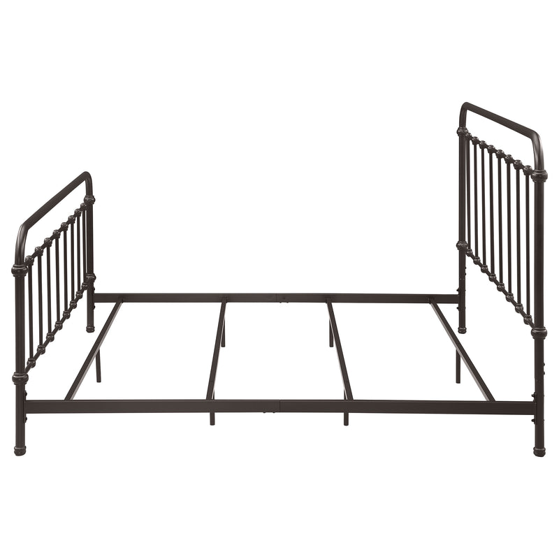 Cama Livingston con marco de metal abierto en bronce oscuro