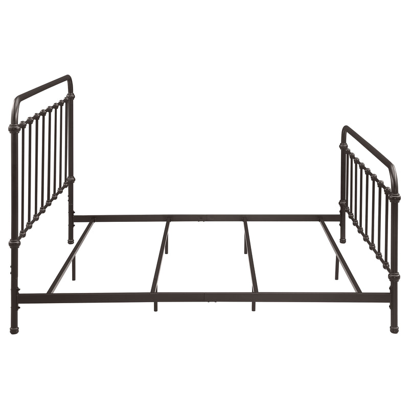 Cama Livingston con marco de metal abierto en bronce oscuro