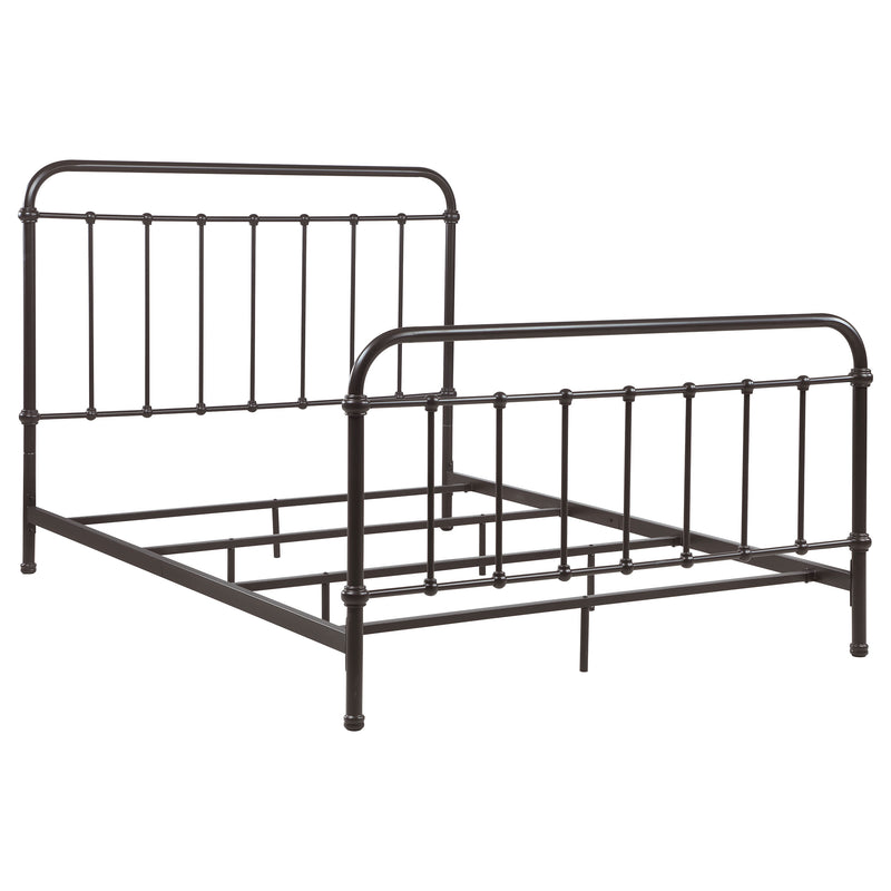 Cama Livingston con marco de metal abierto en bronce oscuro