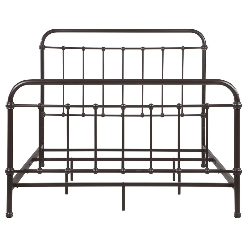 Cama Livingston con marco de metal abierto en bronce oscuro