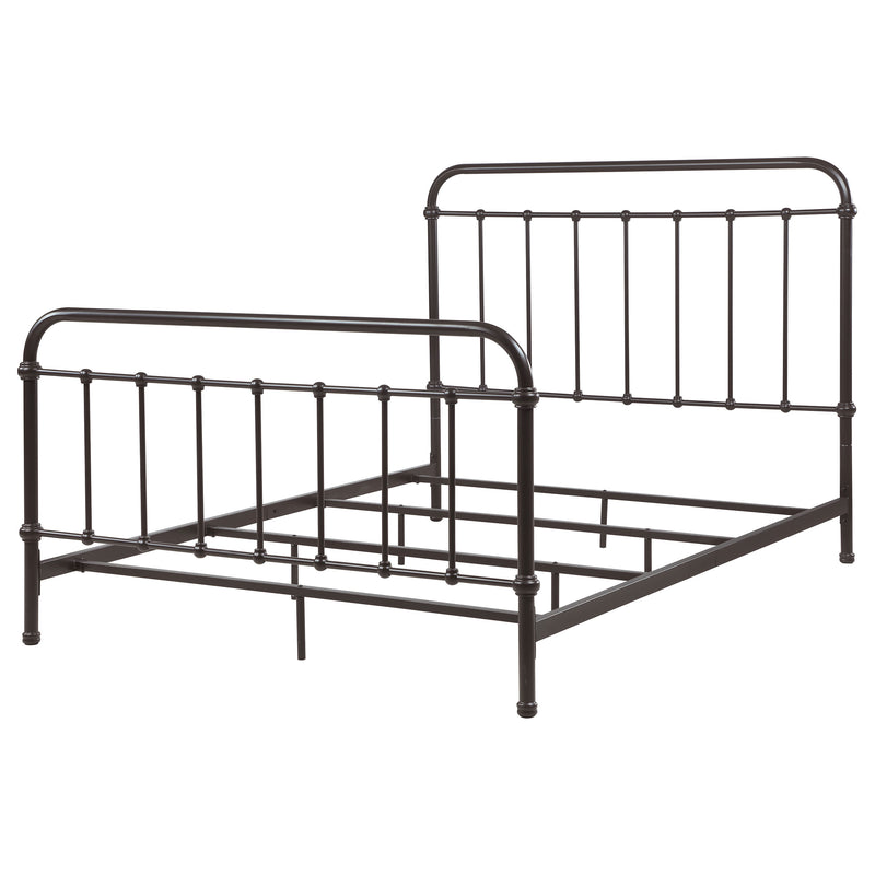 Cama Livingston con marco de metal abierto en bronce oscuro