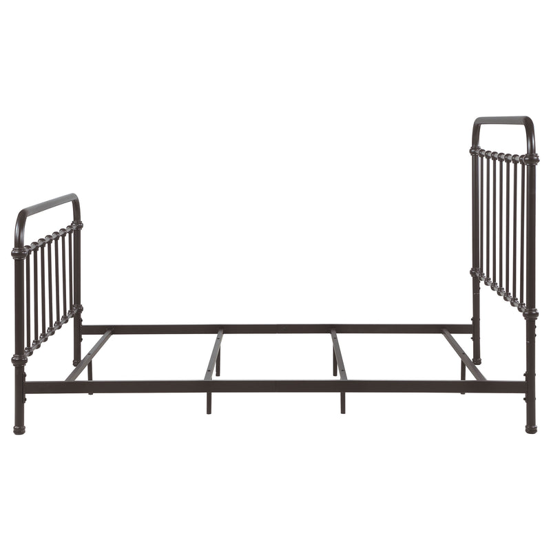 Cama Livingston con marco de metal abierto en bronce oscuro
