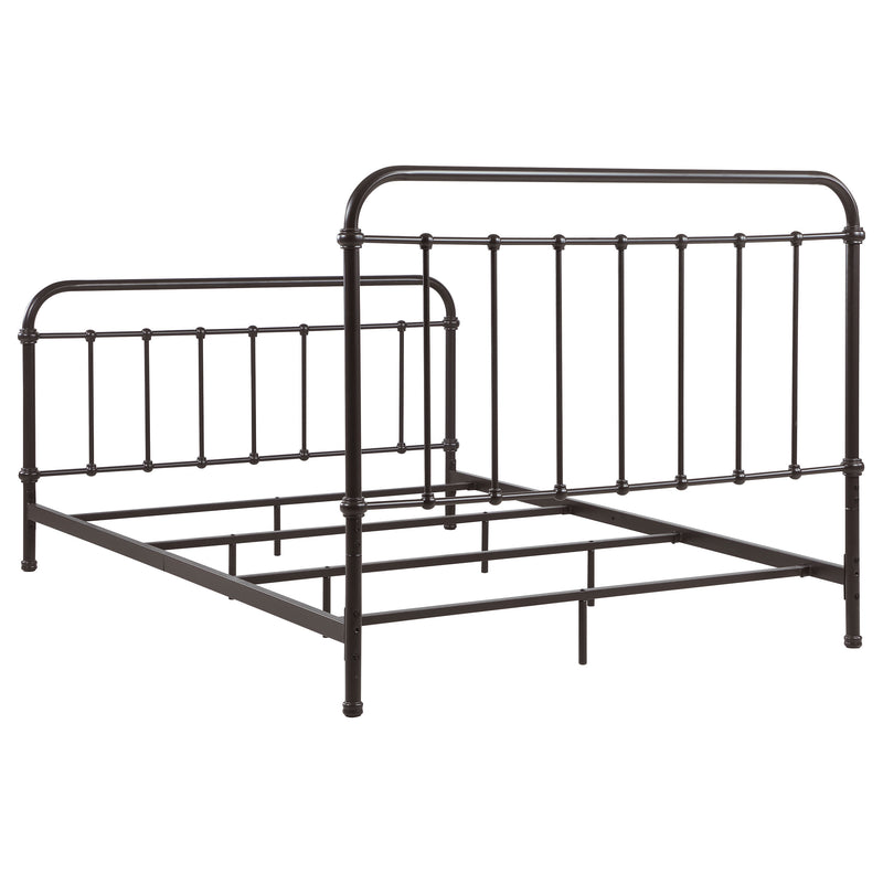 Cama Livingston con marco de metal abierto en bronce oscuro