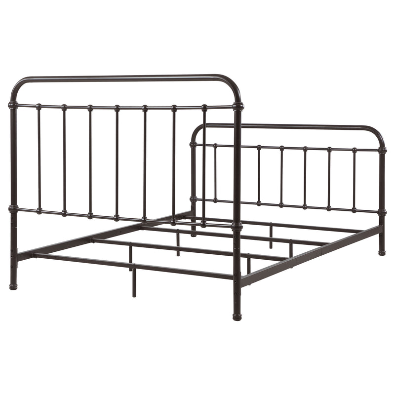 Cama Livingston con marco de metal abierto en bronce oscuro