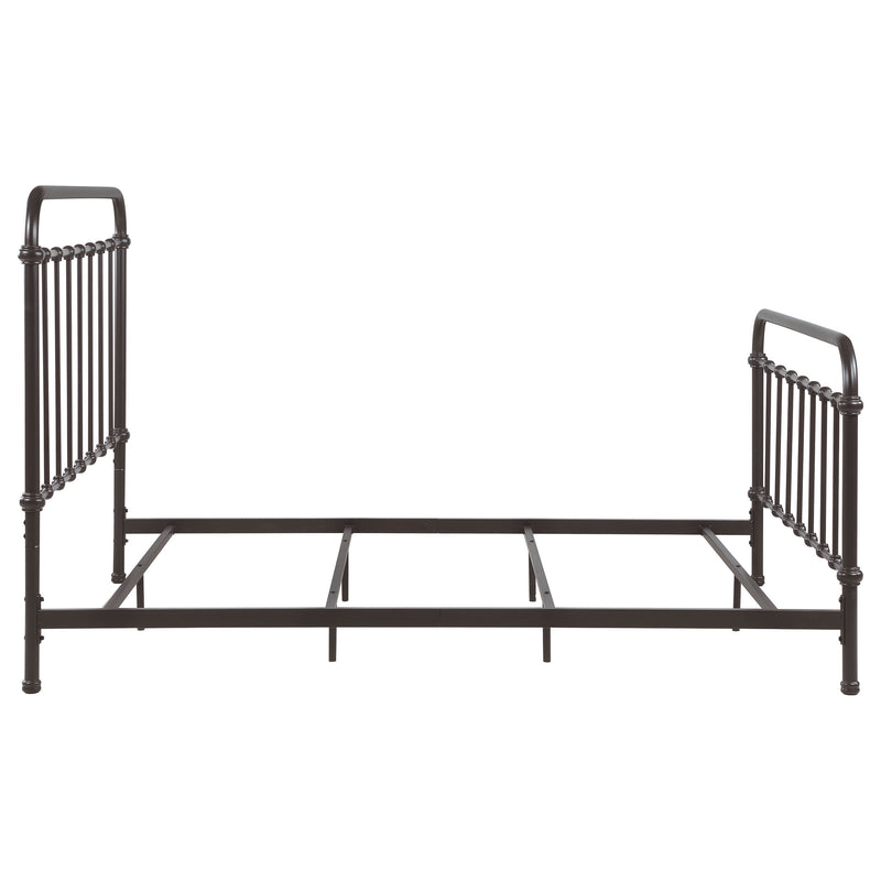 Cama Livingston con marco de metal abierto en bronce oscuro